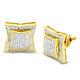 10k Yellow Gold 0.50ctw Diamond Dome Kite Earrings