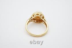10k Yellow Gold 7mm Pearl Ring Size 6.5 Modernist