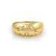 14k Solid Yellow Gold Over Starburst Star Dome Signet Ring With Diamond Sz 5-12