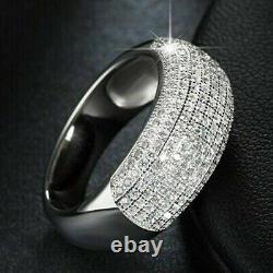 14K White Gold 2.45Ct Round Cut Lab-Created Diamond Engagement Wedding Dome Ring