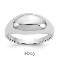 14K White Gold Dome Ring