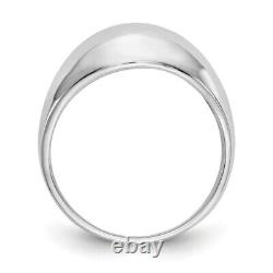 14K White Gold Dome Ring