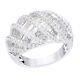 14 White Gold 1.70ct Baguette & Round Lab-created Diamond Women Dome Design Ring