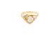 14k Yellow Gold 0.50 Ct Opal Diamond Halo Ring Size 6.25