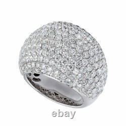 15.08 Carat Round Cut White Cubic Zirconia Dome 925 Sterling Silver Women Ring