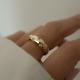1.59ct Round Cut Simulated Diamond Women's Dome Band Ring 14k Yellow Gold Plated