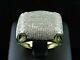 2.20 Ct Round Cut Diamond Men's Dome Puff Pinky Band Ring Simulated 925 Silver