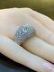 2.80ct Round Cut Real Moissanite Dome Pave Wedding Ring 14k Yellow Gold Plated