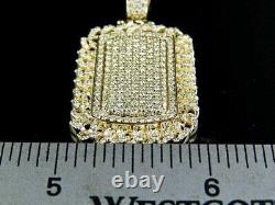 3Ct Round Cut Moissanite Dome Pillow Shape Pendant Yellow Gold Plated Silver