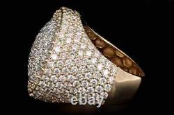 3.0 CT Round Cut Moissanite Dome Ring Valentine's Day 14K Yellow Gold Plated