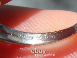 900 Platinum 10.11 Tcw Large Tourmaline & Diamond Filigree Ring Sz 6.5 8 Gram