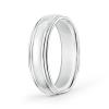 Angara High Polished Double Round Edges Dome Wedding Band In 14k Solid Gold