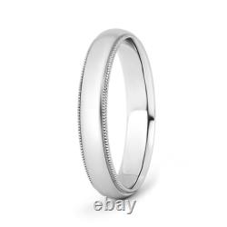 ANGARA Low Dome Comfort Fit Milgrain Wedding Band for Him in 14K Solid Gold