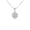 Angara Pave-set Diamond Dome Pendant With Milgrain In 14k Solid Gold 18 Chain
