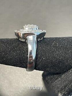 Effy 14kt White Gold 1.60ctw Diamond Statement Ring. Size 7