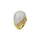 Hammerman Brothers Diamond Ring In Platinum And 18k Yellow Gold, Statement, 6.5