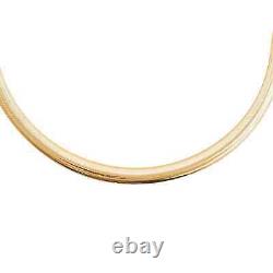 Italian 10K Yellow Gold Domed Graduated Mesh Chain Necklace 3.45 Grams Size 18
