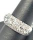 Lab Created Diamond Kay Domed Anniversary Band Ring 2 1/2 Solid 14k White Gold