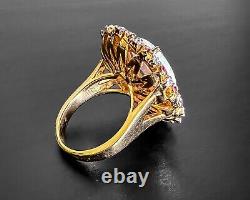 Lab-Created Fire Opal Diamond Ruby 14K Gold Plate Sterling Silver Wedding Ring