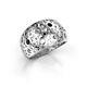Men's Domed Engagement & Wedding Ring 1.75 Ct Simulated Diamond 14k White Gold