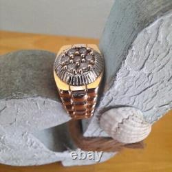 Men's Rolex watch Bezel Style Ring 14k 2 Tone Gold White Yellow No Diamonds