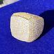 Mens Ice Out Lab Created Diamond 14k Yellow Gold Plated Hip Hop Pinky Ring 3ct