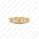 Natural Diamond Celestial Ring, 14k Yellow Gold Dome Star Pinky Finger Band Ring