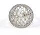 Natural Round Diamond Cluster Circle Dome Lady's Ring 18k White Gold. 50ct