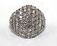 Natural Round Diamond Cluster Pave Dome Ring Band 14k White Gold 3.48ct