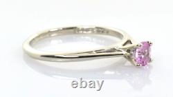 Pink Sapphire Engagement / Promise Ring 14k White Gold. 31 Carat Size 5.75