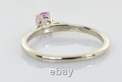 Pink Sapphire Engagement / Promise Ring 14k White Gold. 31 Carat Size 5.75