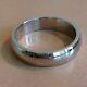 Plain 925 Sterling Silver 7mm Comfort Domed D Shape Men's Engagement Band Ring
