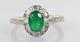 Richard Klein Emerald And Diamond Ring In 10k White Gold. 85 Carats Size 6