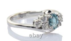 Topaz and White Sapphire Accent Ring in 14k White Gold Size 7