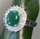 Vintage Ballerina Ring Sterling Silver Emerald Estate Fine Jewelry Pre-owned 9