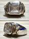 Vintage Designer Krypell Sterling Silver & Gold X Cz Dome Ring, Size 5.5