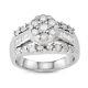 Women's 0.50 Ct Round-cut Diamond Dome Cluster Ring In 925 Silver Gift For Her