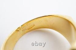 Bague en or jaune 14 carats avec diamants et mouvement cinétique de style vintage, taille 7.25, tourneur rotatif