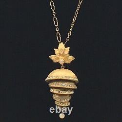 Collier pendentif Vendôme Bell Dangle en cristal avec dômes articulés en cascade 24