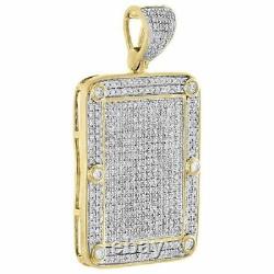 Pendentif dôme en or jaune 14 carats surmonté d'un diamant rond taillé de 2,00 carats - Cadeau de Noël